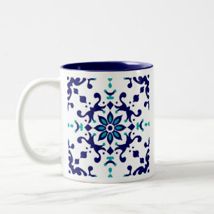 Multani Blue Keramik Zweifarbige Tasse