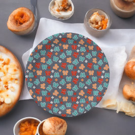 Multcolor Butterfly-Cartoon Pappteller