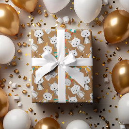 Multcolor Fox-Cartoon Geschenkpapier