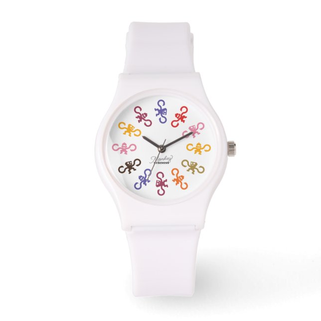 Multi-Affen-Geschäft Watchy Watch Armbanduhr (Vorderseite)