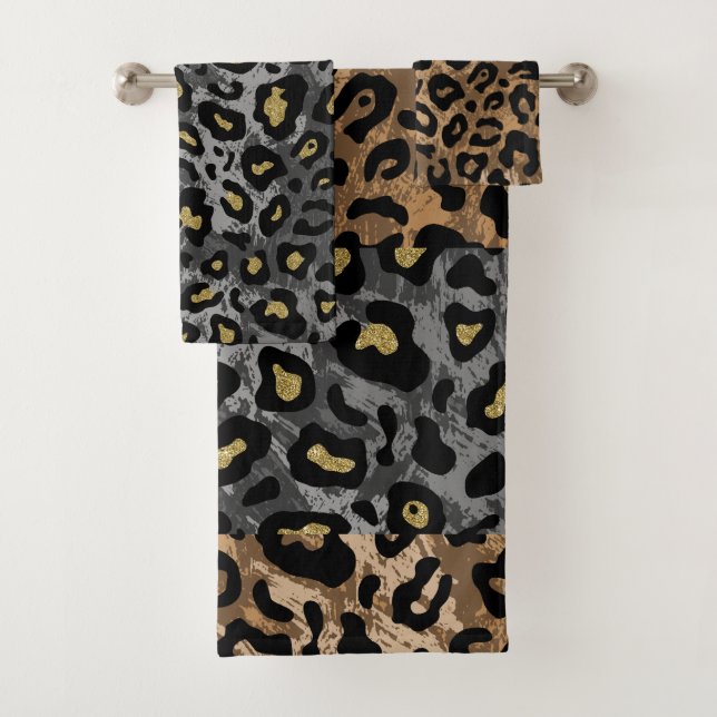 Multi Animal Print Handtuch Set (Insitu)