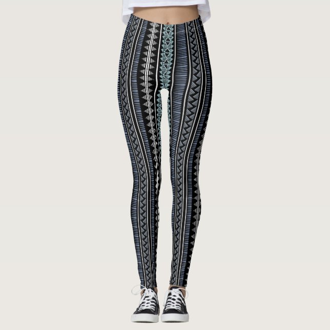 Multi Aztec Print Women's Leggings (Vorderseite)