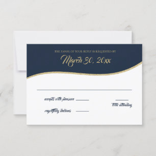 Multi Baseball Gold Antwortkarte RSVP Karte