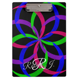 Multi Color Figure 8 Geometric Clipboard Klemmbrett
