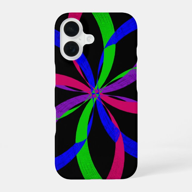 Multi Color Figure 8 Geometric iPhone 16 Case Hülle (Rückseite)