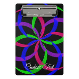 Multi Color Figure 8 Geometric Mini Clipboard Mini Klemmbrett