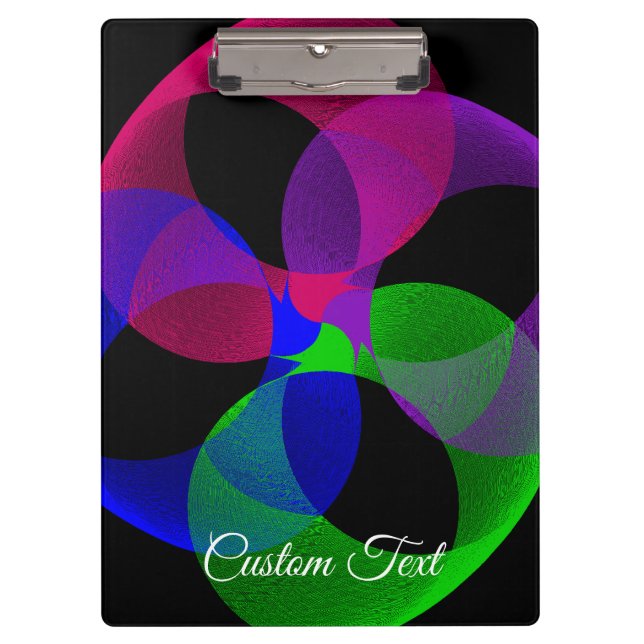 Multi Color Fusion Geometric Clipboard Klemmbrett (Vorderseite)