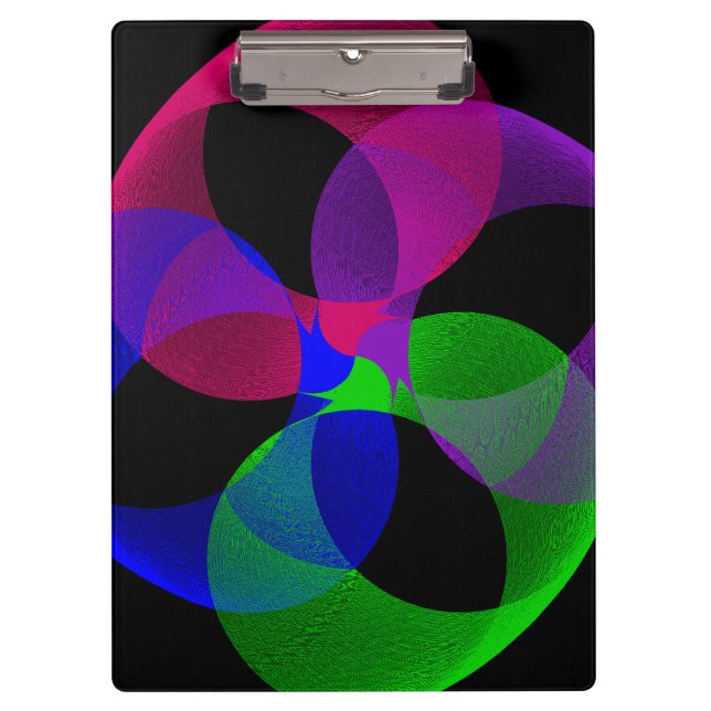 Multi Color Fusion Geometric Clipboard Klemmbrett (Vorderseite)
