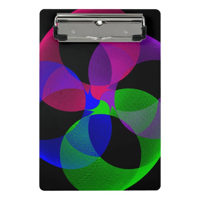 Multi Color Fusion Geometric Mini Clipboard Mini Klemmbrett (Vorderseite)