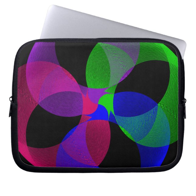 Multi Color Geometric Fusion Electronics Bag Laptopschutzhülle (Vorderseite)
