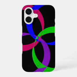 Multi Color Geometric Interchange iPhone 16 Case Hülle