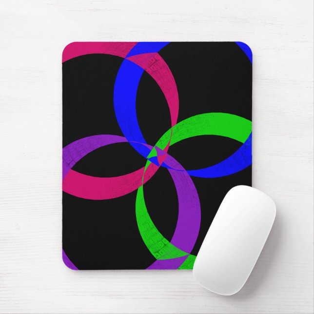 Multi Color Interchange Geometric Mouse Pad Mousepad (Mit Mouse)