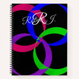 Multi Color Interchange Geometric Spiral Notebook Notizbuch