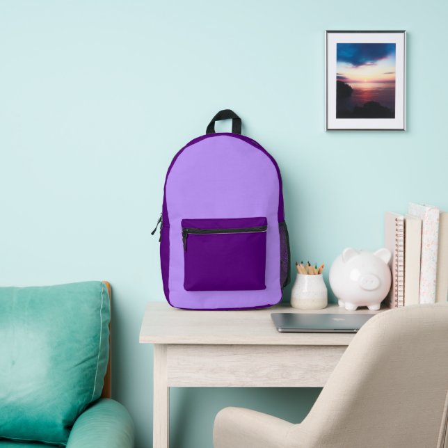 Multi-Color Purple Backpack Bedruckter Rucksack (InSitu)