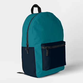 Multi-Color Teal Backpack Bedruckter Rucksack