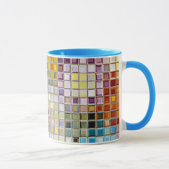 Multi Confetti-sonnige Blumengewohnheits-Tasse Tasse (Rechts)