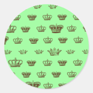 Multi Crown Design - bkgd Farbe wählen Runder Aufkleber