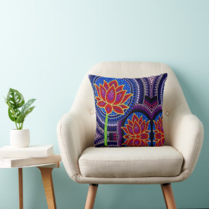 Multi-Dotted-Blume Kissen
