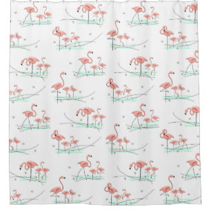 Multi Duschvorhang der Flamingos