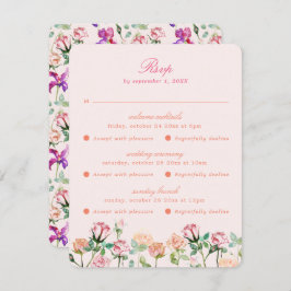 Multi Event Boho Chic Maximalist RSVP Karte