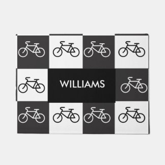 Multi-Fahrrad - Schwarzweiss Fußmatte