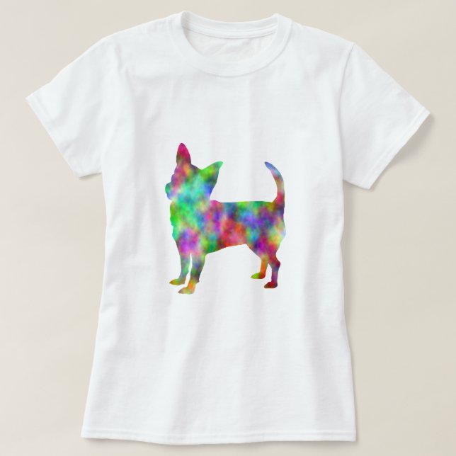 Multi FarbChihuahua-Kleid T-Shirt (Design vorne)