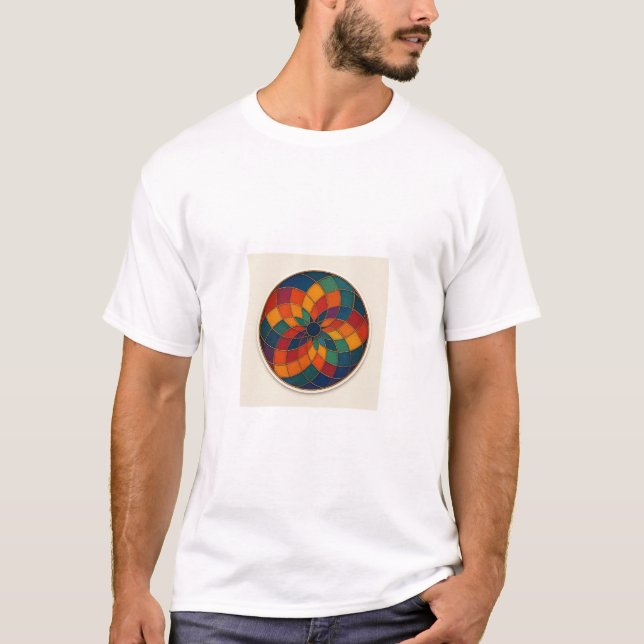 Multi Farbe Abstract Design. T-Shirt (Vorderseite)