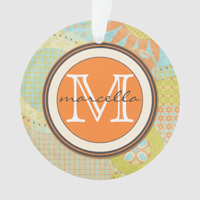 Multi Farbgeometrische Form-helles Monogramm Ornament (Vorderseite)