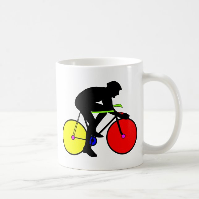 Multi farbiges Fahrrad-Fahrrad Tasse (Rechts)
