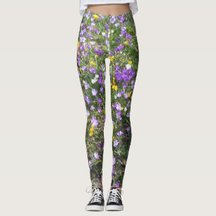 Multi Farbkrokus-Frühlings-Blumen Legging Leggings
