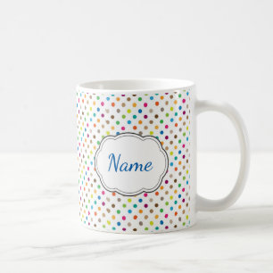 Multi Farbpolka-Punkt-personalisierte Tasse