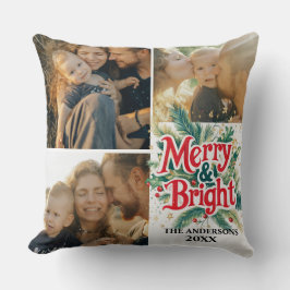 Multi-Foto0 Vintag-farbenfrohe Weihnachten Kissen