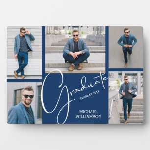 Multi-Foto Blue Abschluss Keepake Fotoplatte