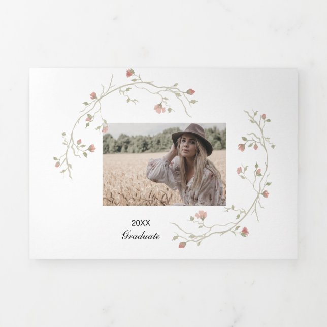 Multi-Foto Boho Abschluss Dreifache Ankündigung (Cover)