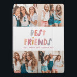 Multi Foto bunt lustige Typografie beste Freunde iPad Pro Hülle<br><div class="desc">Multi Foto bunte lustige Typografie Girly besten Freunden Design. Teil einer modernen Sammlung.</div>