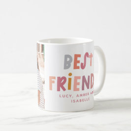 Multi Foto bunt lustige Typografie beste Freunde Kaffeetasse