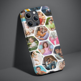 Multi Foto Collage Einfaches modernes Hexagon-Must Case-Mate iPhone Hülle