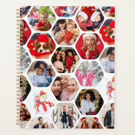 Multi Foto Collage Einfaches modernes Hexagon-Must Planer