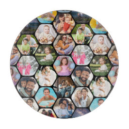 Multi Foto Collage Einfaches modernes Hexagon-Must Schneidebrett