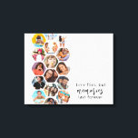 Multi-Foto Collage Erinnerungen Einfach Moderner P Leinwanddruck<br><div class="desc">Multi Foto Collage Simple Modern Erinnerungen Hexagon Muster Custom Foto Leinwand Wall Art bietet eine Foto Collage Ihrer Lieblings-Fotos in einer Hexagon-Form. Mit Ihrem benutzerdefinierten Text oder verwenden Sie den "Zeitfliegen, aber Erinnerungen dauern ewig". Perfekt zum Geburtstag, Weihnachten, Muttertag, Vatertag, Großeltern, Bruder, Schwester, bester Freund und vieles mehr. Entworfen von...</div>