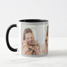 Multi Foto Collage Moderne Personalisierte Katze Tasse