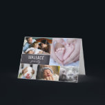 Multi-Foto-Familienfoto-Collage Miss Sie Karte<br><div class="desc">Schicken Sie ihnen eine spezielle Karte, um ihnen lassen, dass Sie sich mit dieser Collage aus dem Family Foto an sie erinnern. Personalisieren Sie Ihre Daten mit Ihrem Familiennamen und mehreren Fotos. Schicken Sie eine Nachricht von Liebe und Umsicht. Ein wunderschöner Sake für Wiedersehen. Schicken Sie ihn für den Urlaub,...</div>