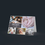 Multi-Foto-Familienfoto-Collage Miss Sie Karte<br><div class="desc">Schicken Sie ihnen eine spezielle Karte, um ihnen lassen, dass Sie sich mit dieser Collage aus dem Family Foto an sie erinnern. Personalisieren Sie Ihre Daten mit Ihrem Familiennamen und mehreren Fotos. Schicken Sie eine Nachricht von Liebe und Umsicht. Ein wunderschöner Sake für Wiedersehen. Schicken Sie ihn für den Urlaub,...</div>