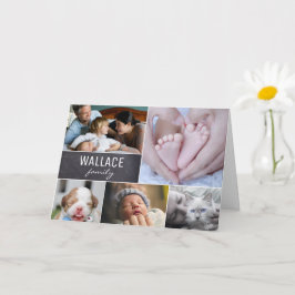 Multi-Foto-Familienfoto-Collage Miss Sie Karte