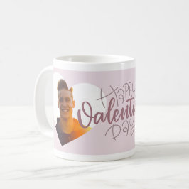 Multi-Foto Herz rosa Happy Valentinstag Kaffeetasse