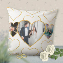 Multi-Foto Hochzeit Liebe Golden Hearts Geschenk