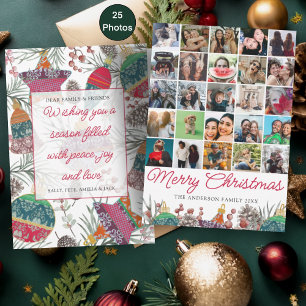 Multi Foto Red & Green Botanic Weihnachten