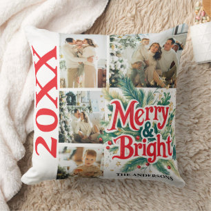 Multi Foto Vintage Farbige Einzigartige Weihnachte Kissen