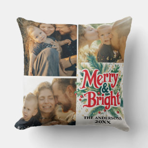 Multi Foto Vintage Farbige Einzigartige Weihnachte Kissen