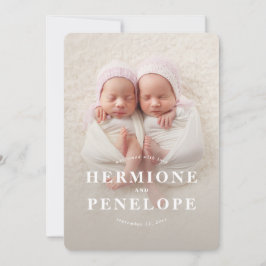 Multi-Foto-Zwilling modern geometrisch + typografi Ankündigung